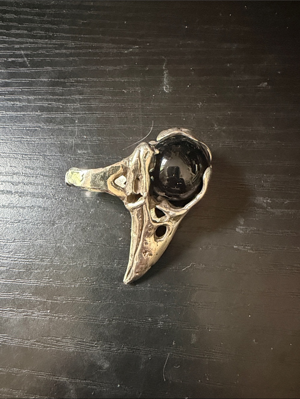 OOAK sterling silver & onyx ring